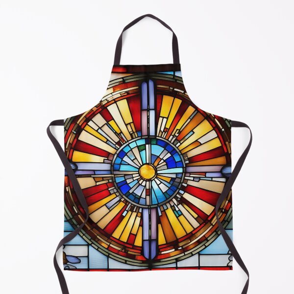 Item preview, Radiant Circular Stained Glass Design – Geometric Sacred Light Art designed and sold by Spectrum Art Gallery.