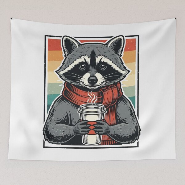 Item preview, Morning Mood Raccoon – Old School Graphic designed and sold by Pollock.