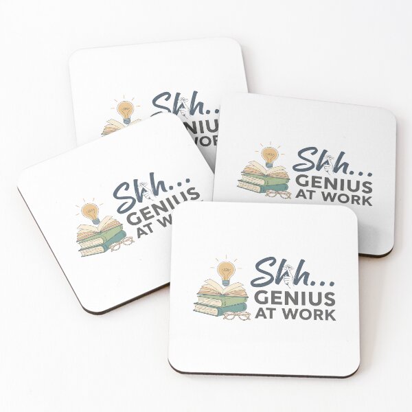 Item preview, Shh… Genius at Work T-Shirt – Funny Librarian Book Lover Shirt designed and sold by Muzgle.