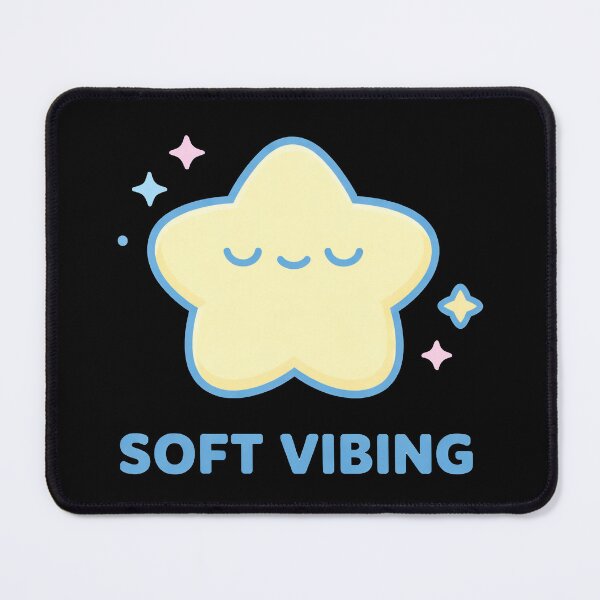 Item preview, Soft Vibing – Cute Kawaii Sleepy Star With Sparkles designed and sold by ImagenFusionP.