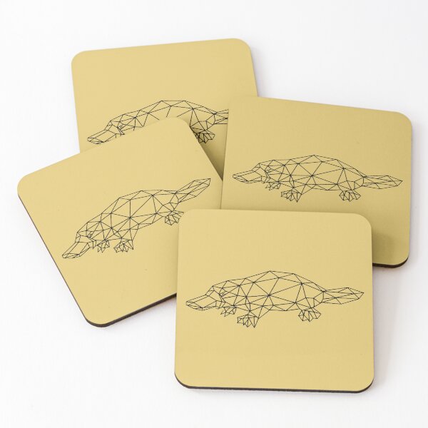 Item preview, Dark Geometric Platypus for light backgrounds designed and sold by WhiskerAccords.