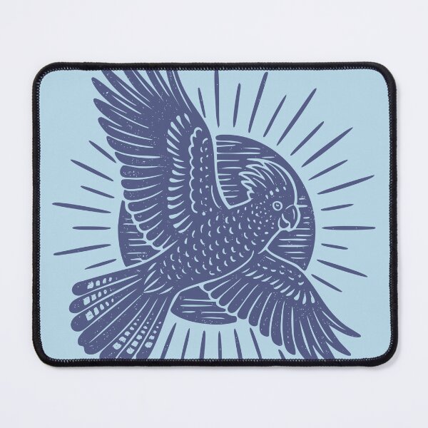 Item preview, Black Cockatoo in Flight – Linocut Sun Australian Wildlife Art designed and sold by Aritxa.