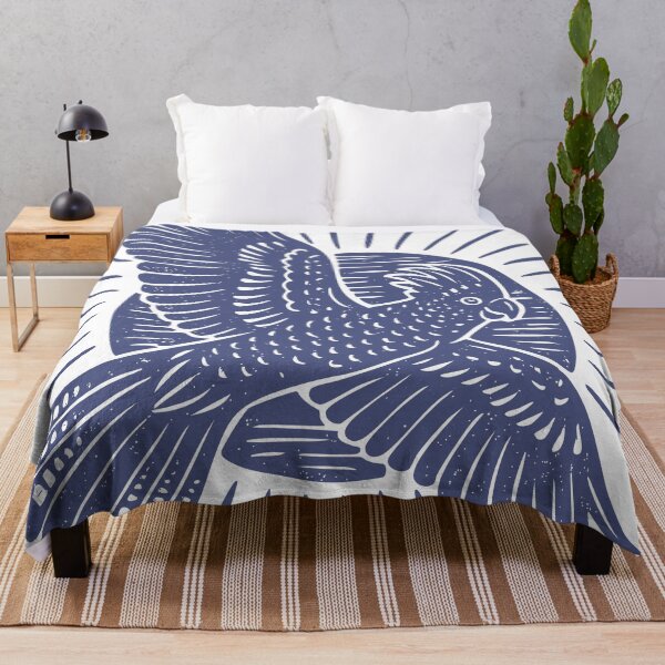 Item preview, Black Cockatoo in Flight – Linocut Sun Australian Wildlife Art designed and sold by Aritxa.