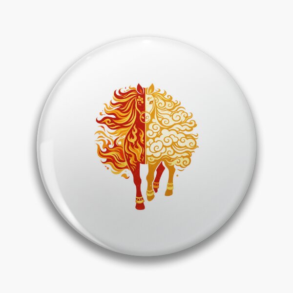 Item preview, Auspicious Dual Flame Fire Horse designed and sold by Vendeloc.