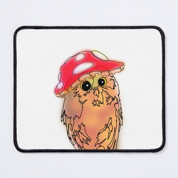 Item preview, Oscar the Owl Wearing mushroom hat – animalzinhats designed and sold by Ashley’sAnimalz.