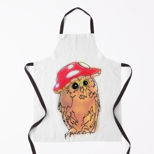 Item preview, Oscar the Owl Wearing mushroom hat – animalzinhats designed and sold by Ashley’sAnimalz.
