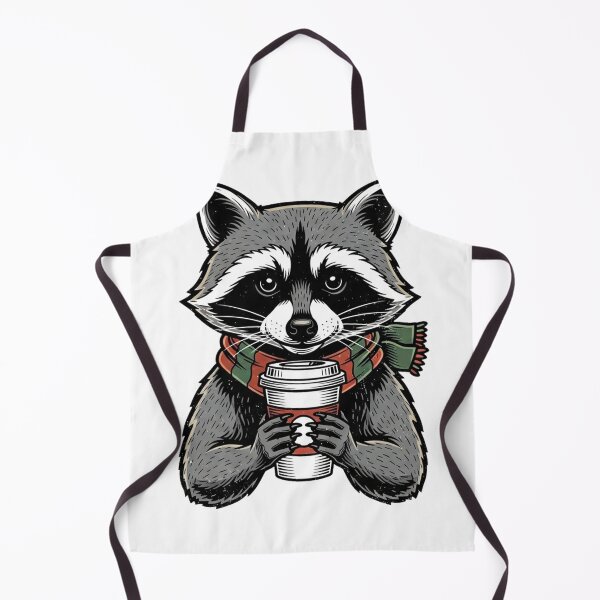Item preview, Retro Raccoon – Coffee Lover designed and sold by Pollock.