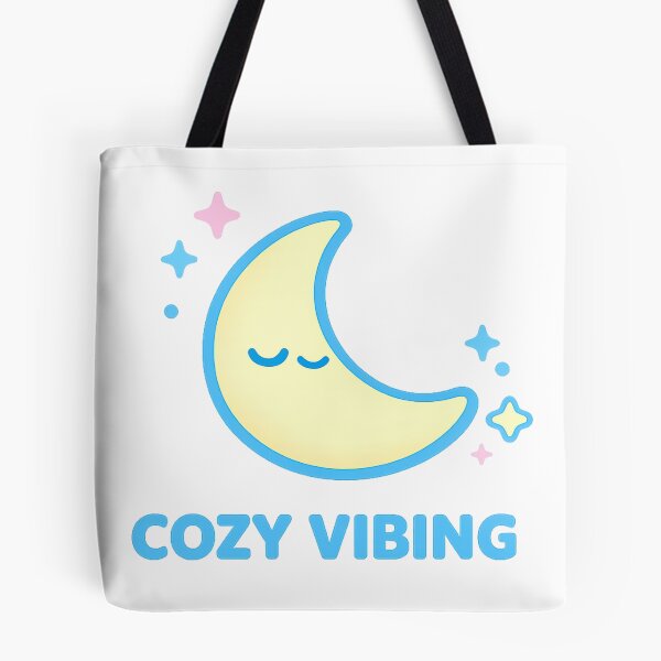 Item preview, Cozy Vibing – Cute Kawaii Sleepy Moon With Stars designed and sold by ImagenFusionP.