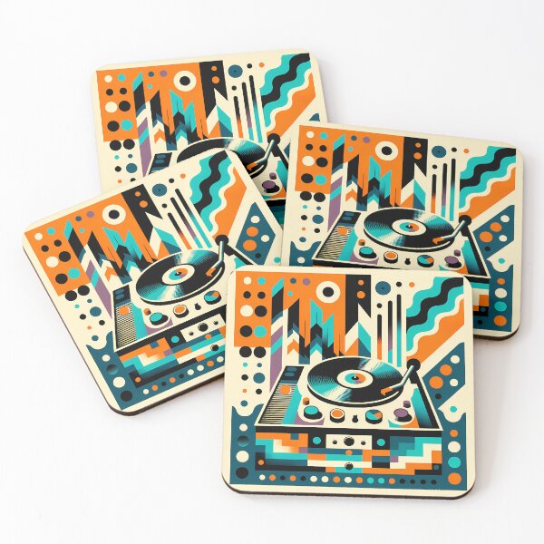 Item preview, Memphis Turntable Abstract Geometric Pattern designed and sold by InkSmithery.