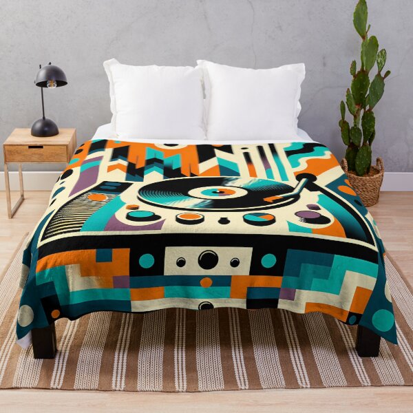 Item preview, Memphis Turntable Abstract Geometric Pattern designed and sold by InkSmithery.