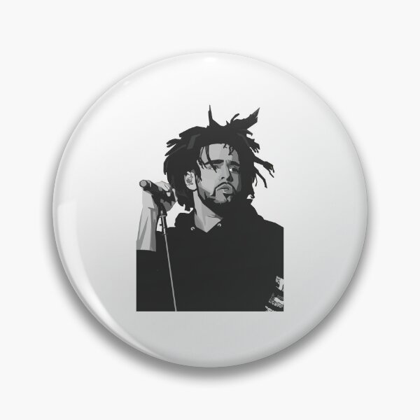 Item preview, J Cole Live Mic  Minimal Rap Portrait Art designed and sold by ftamwb.