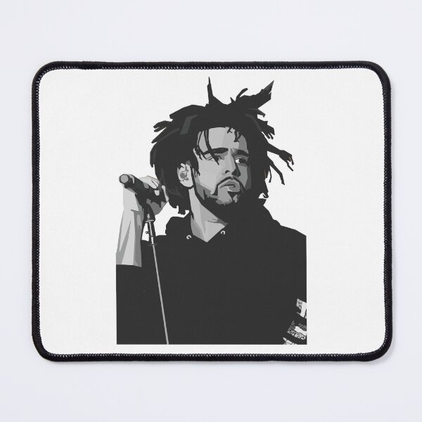 Item preview, J Cole Live Mic Minimal Rap Portrait Art designed and sold by ftamwb.