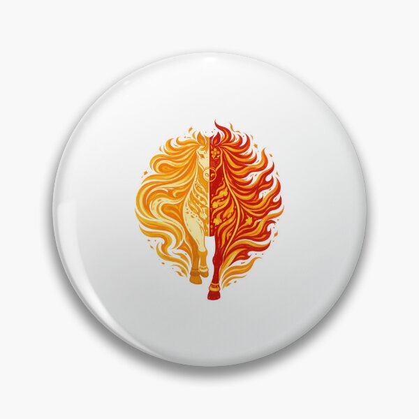 Item preview, Dual Flame Fire Horse Emblem designed and sold by Vendeloc.