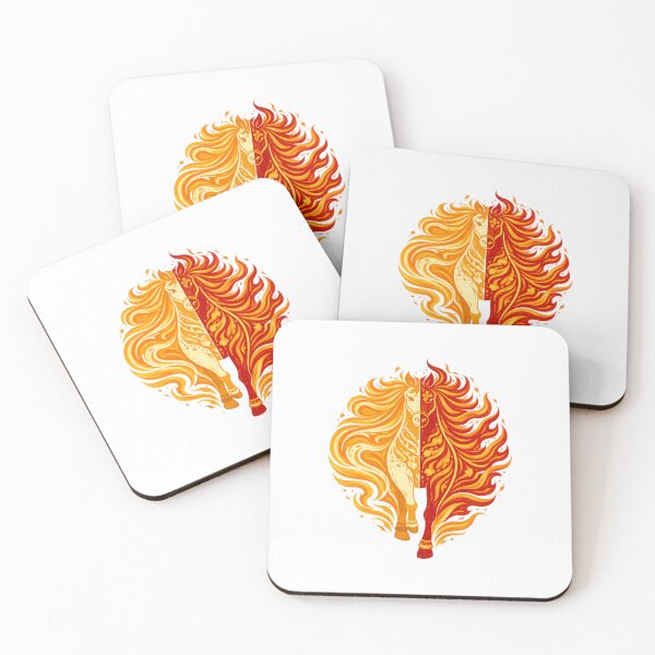 Item preview, Dual Flame Fire Horse Emblem designed and sold by Vendeloc.