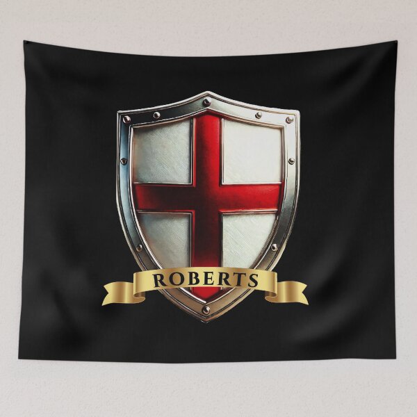 Item preview, Roberts English Shield  St George Cross with Bold Name Banner designed and sold by Highlandkings.