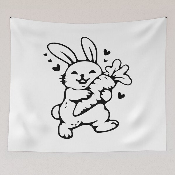 Item preview, Whimsical bunny, happy rabbit designed and sold by OM-lova.