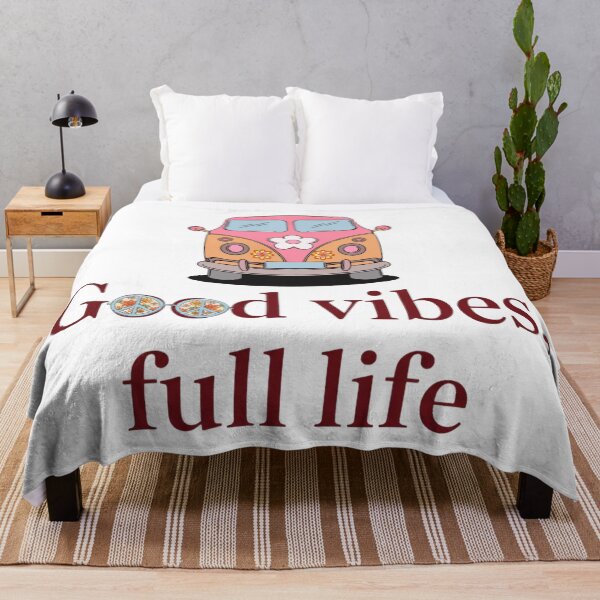 Item preview, Retro Hippie Van Good Vibes Full Life designed and sold by VibranPalette.