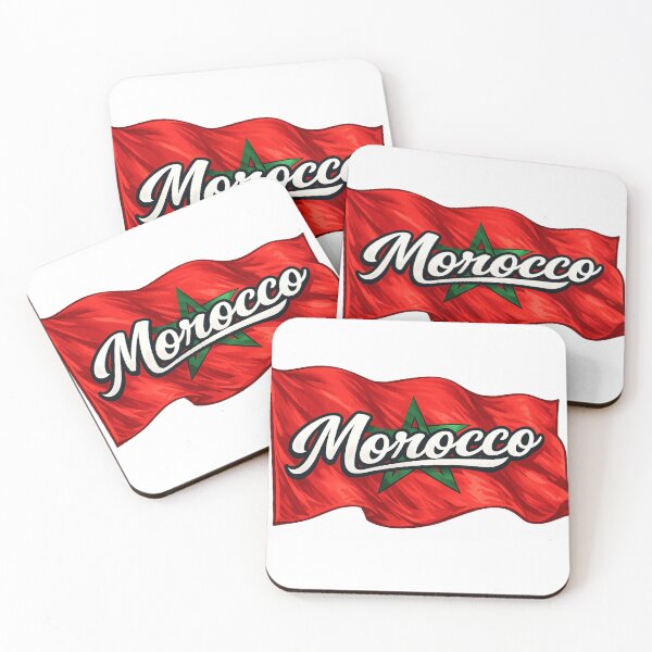 Item preview, Morocco Flag Design – Moroccan Pride Script Typography designed and sold by GarnerSupplyCo.