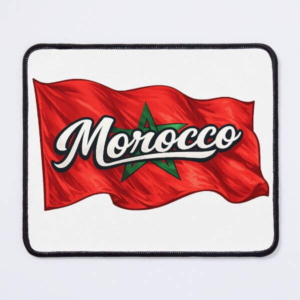 Item preview, Morocco Flag Design – Moroccan Pride Script Typography designed and sold by GarnerSupplyCo.