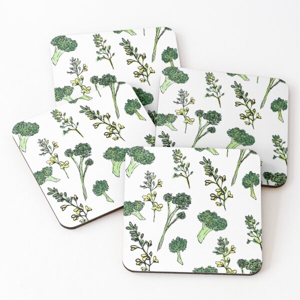 Item preview, Broccoli florets and flowers in bloom designed and sold by msdelpdesigns.