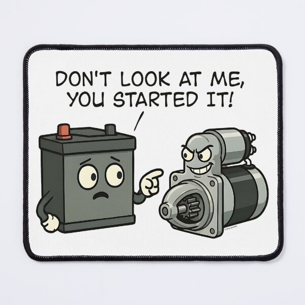 Item preview, Don’t Look at Me – Starter Motor Humor designed and sold by Automotive Art by Greg.
