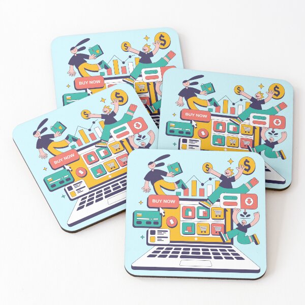 Item preview, Sell Website – Modern Digital Business Illustration designed and sold by Liva Art.