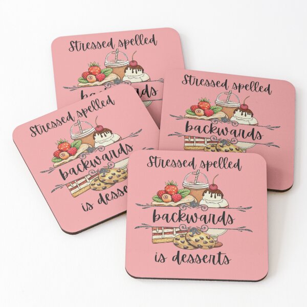 Item preview, Stressed spelled backwards is desserts bright colored designed and sold by Love-In-Every-Crumb.
