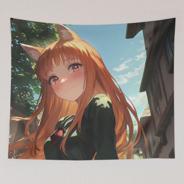 Item preview, Holo Spice And Wolf Sunny Village Stroll With Wolf Ears And Tail designed and sold by mildaclairmo.