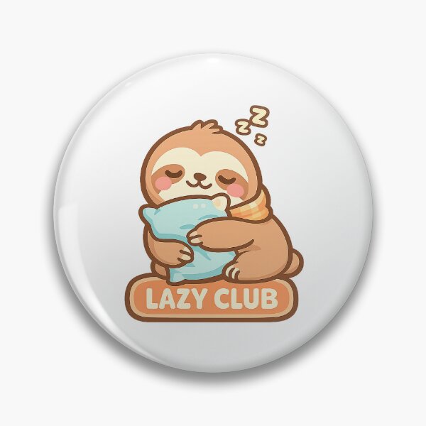 Item preview, Lazy Club – Cute Kawaii Sloth Hugging Pillow designed and sold by ImagenFusionP.