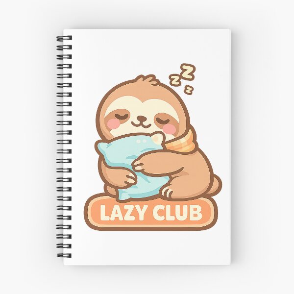 Item preview, Lazy Club – Cute Kawaii Sloth Hugging Pillow designed and sold by ImagenFusionP.