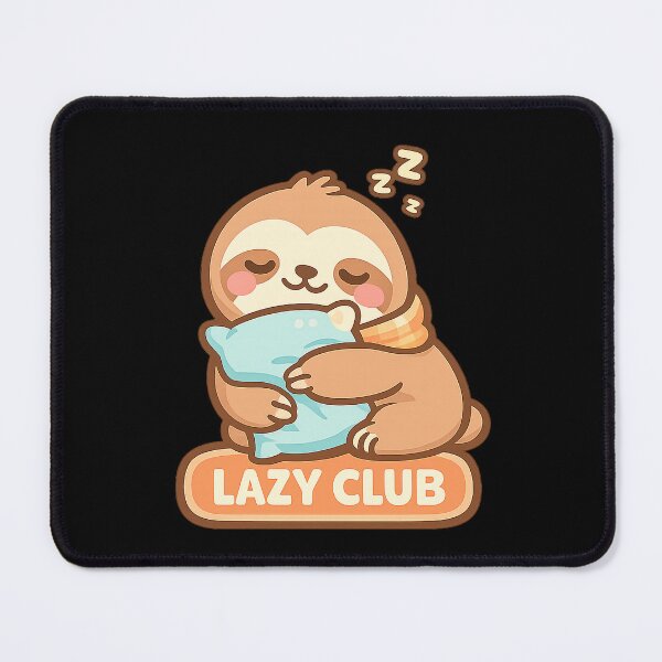 Item preview, Lazy Club – Cute Kawaii Sloth Hugging Pillow designed and sold by ImagenFusionP.