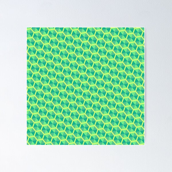 Item preview, Luxury Green Hex Grid - Abstract Geometric Shape Pattern  - Gifts For Women designed and sold by RoyalStarsPatts.