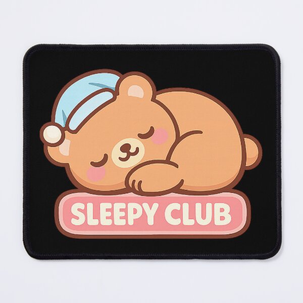 Item preview, Sleepy Club – Cute Kawaii Bear Pajama Badge designed and sold by ImagenFusionP.