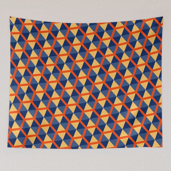 Item preview, Mid Century Hexagon Symmetry - Abstract Geometric Shape Pattern  - Housewarming Gift Ideas designed and sold by RoyalStarsPatts.