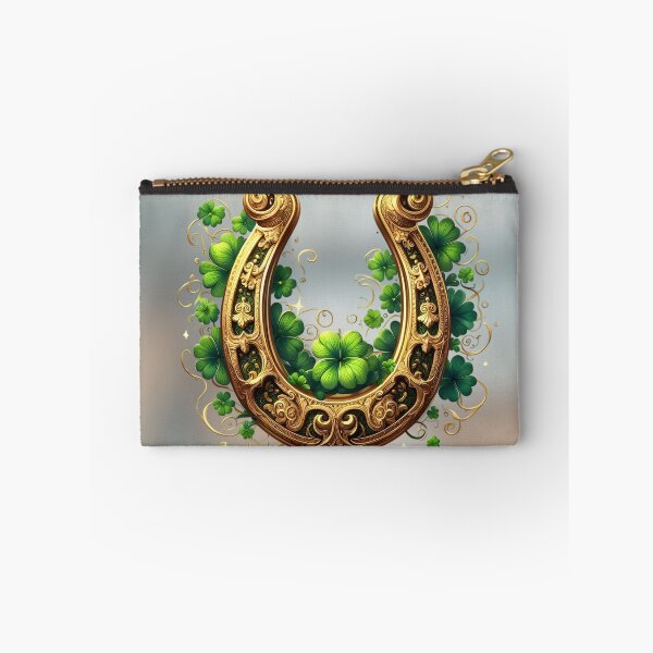 Item preview, Ornate Horseshoe with Shamrocks designed and sold by Eclectic Monkey.