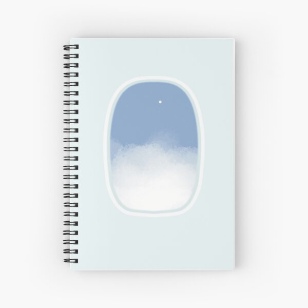 outside an airplane window_Blue Spiral Notebook