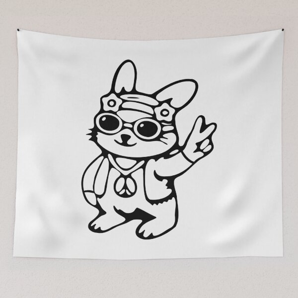 Item preview, Whimsical bunny, groovy rabbit designed and sold by OM-lova.