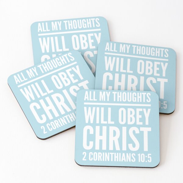 Item preview, All My Thoughts Obey Christ | 2 Corinthians 10:5 designed and sold by LiveAndGlow.