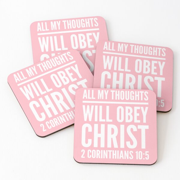 Item preview, All My Thoughts Obey Christ | 2 Corinthians 10:5 designed and sold by LiveAndGlow.