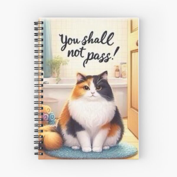 Item preview, You Shall Not Pass! Bathroom Guard Cat designed and sold by TinCatOutPost.