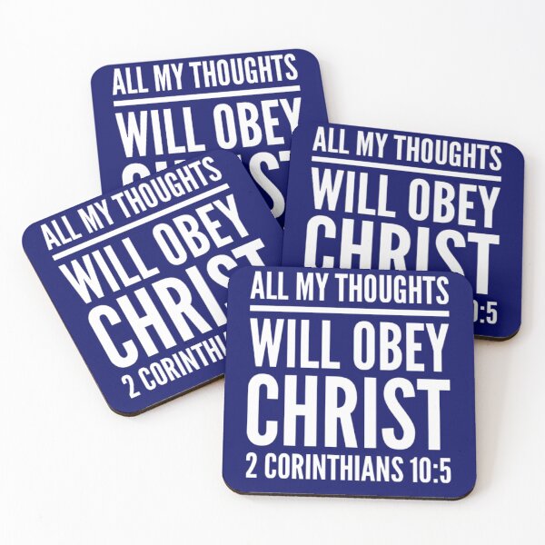 Item preview, All My Thoughts Obey Christ | 2 Corinthians 10:5 designed and sold by LiveAndGlow.