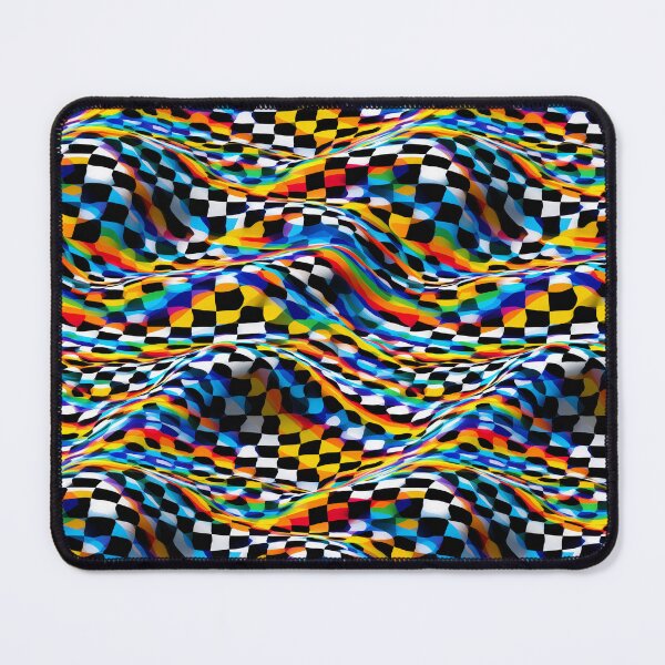 Item preview, Psychedelic Glitch Melting Checkerboard Colorful Pattern designed and sold by Prismatect.