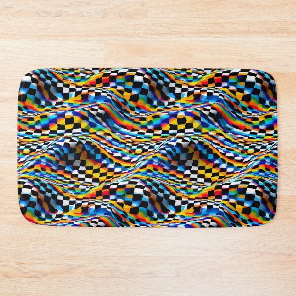 Item preview, Psychedelic Glitch Melting Checkerboard Colorful Pattern designed and sold by Prismatect.
