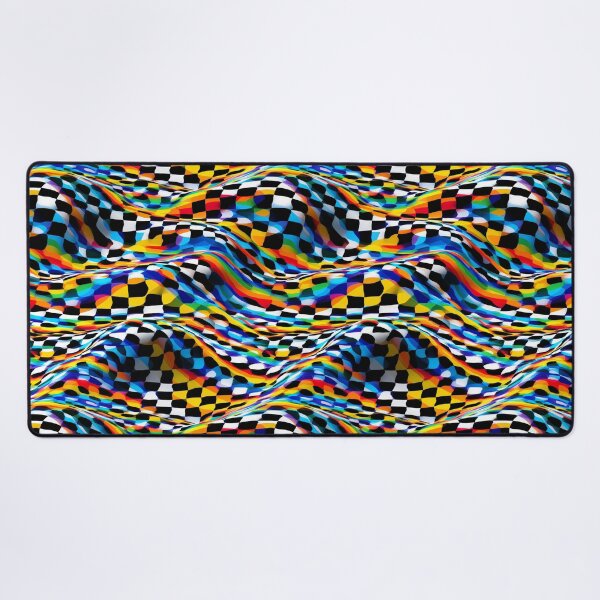 Item preview, Psychedelic Glitch Melting Checkerboard Colorful Pattern designed and sold by Prismatect.
