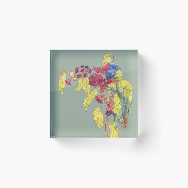 Item preview, Rainbow Lorikeet Gum Tree Blossoms Nuts designed and sold by Jaana Day.