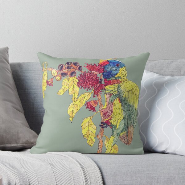 Item preview, Rainbow Lorikeet Gum Tree Blossoms Nuts designed and sold by Jaana Day.