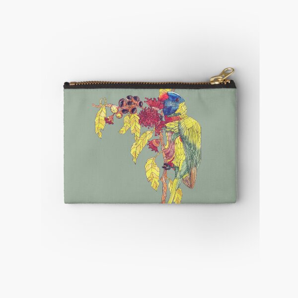 Item preview, Rainbow Lorikeet Gum Tree Blossoms Nuts designed and sold by Jaana Day.