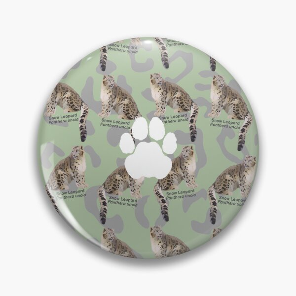 Item preview, Snow Leopard (Panthera uncia) pattern on spot background designed and sold by MYCatStuff.
