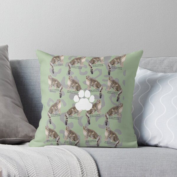 Item preview, Snow Leopard (Panthera uncia) pattern on spot background designed and sold by MYCatStuff.