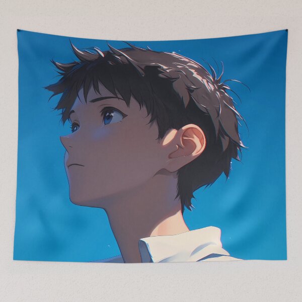 Item preview, Shinji Ikari Evangelion Blue Sky Reflection designed and sold by mildaclairmo.